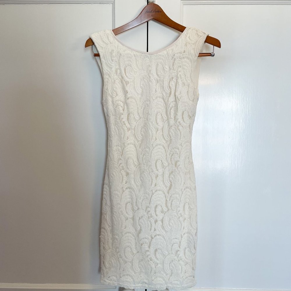 Ark & Co. Cream Lace Bodycon Dress Size M